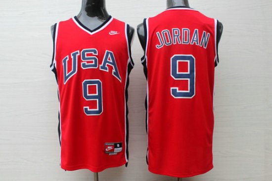 Michael Jordan 9 Team USA 1984 jersey red